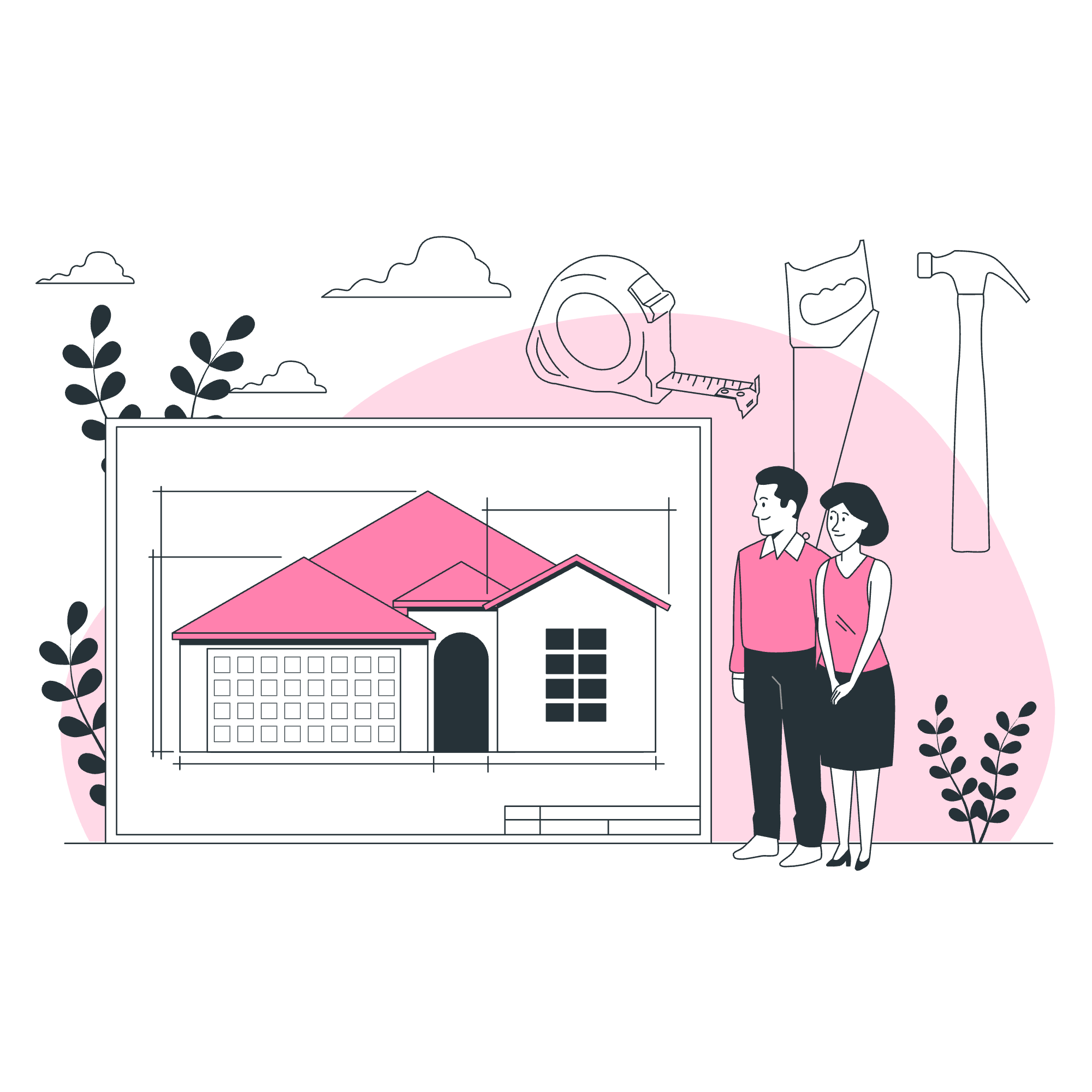 Un couple veut construire sa maison